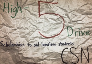 High-5 Drive scholarships for CSN homeless students 