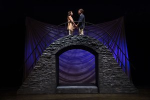 Melisa Pereyra as Juliet and Chris Klopatek as Romeo, Shakespeare-in-the-Schools production of Romeo and Juliet (Photo by Karl Hugh)